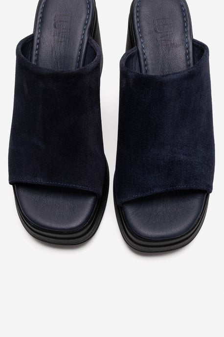 Nola Leder Plateau Mules (Women) - Image 2