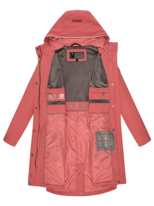 Marikoo lange Damen Übergangsjacke mit Teddyfutter & Kapuze – Megumii - Image 5