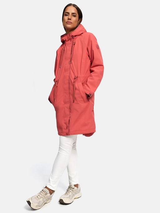 Marikoo lange Damen Übergangsjacke mit Teddyfutter & Kapuze – Megumii - Image 6