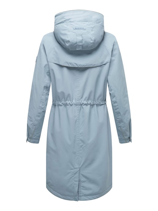 Marikoo lange Damen Übergangsjacke mit Teddyfutter & Kapuze – Megumii - Image 4