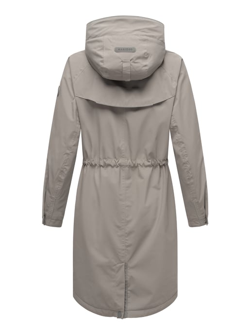 Marikoo lange Damen Übergangsjacke mit Teddyfutter & Kapuze – Megumii - Image 4