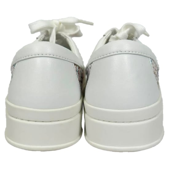 Stuart Weitzman Tweed Akzent Sneaker in mehrfarbigem Leder - Image 2