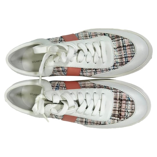 Stuart Weitzman Tweed Akzent Sneaker in mehrfarbigem Leder - Image 4