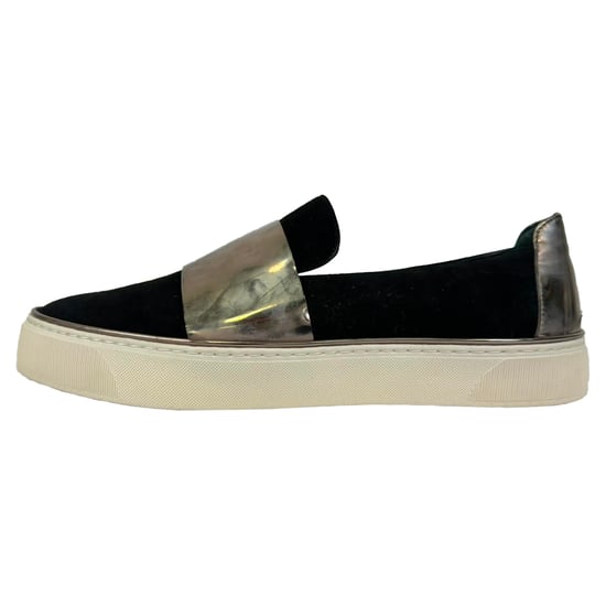 Stuart Weitzman Slip-On-Sneaker aus schwarzem Samt - Image 4