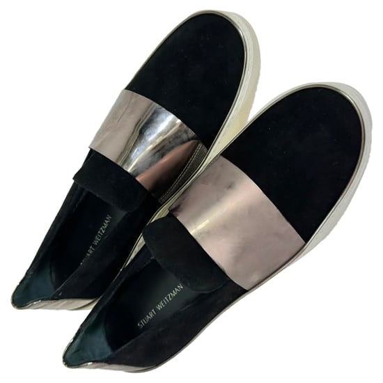 Stuart Weitzman Slip-On-Sneaker aus schwarzem Samt - Image 5