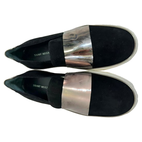 Stuart Weitzman Slip-On-Sneaker aus schwarzem Samt - Image 6