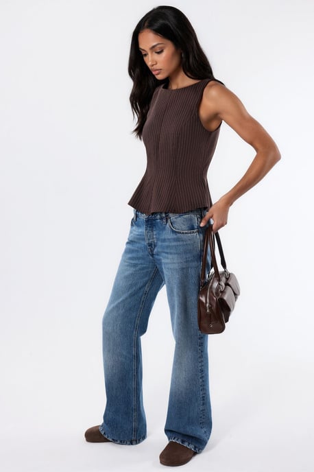 Ärmelloses Peplum-Top - Image 2