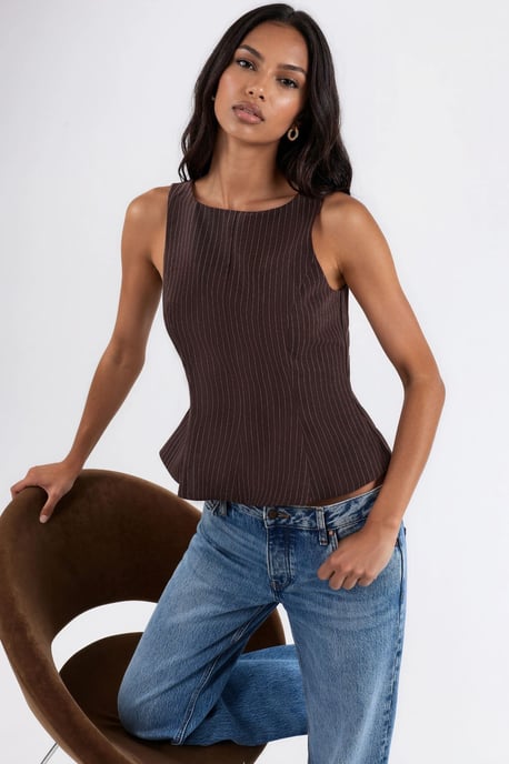 Ärmelloses Peplum-Top - Image 4