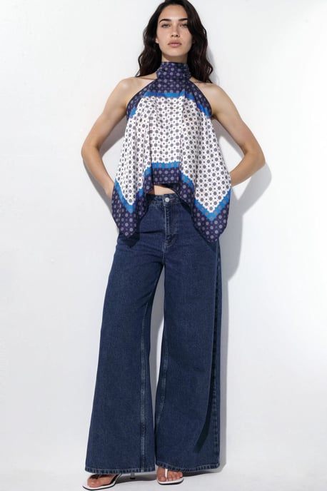 Halter-Neck Satin-Schal-Top - Image 4