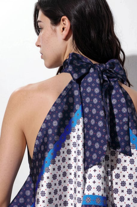Halter-Neck Satin-Schal-Top - Image 5