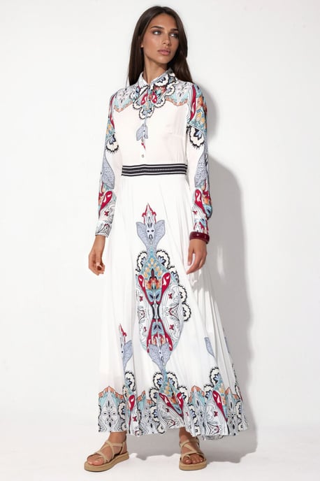 Gemustertes Langwährendes Maxikleid - Image 5