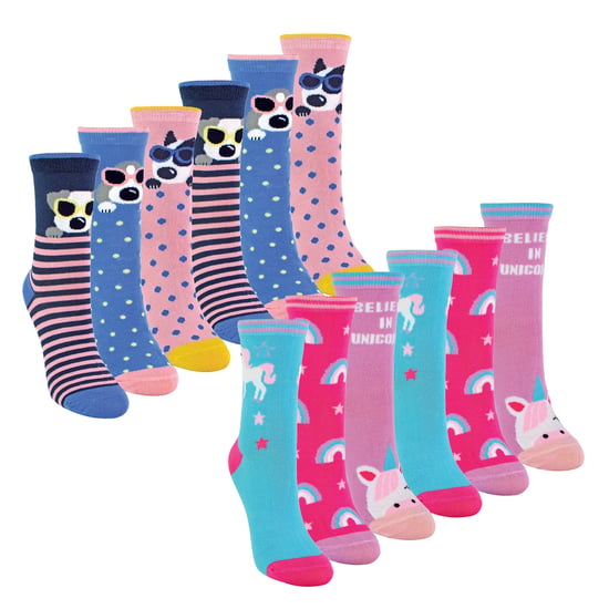 12er Pack Kinder Bambus Neuheiten Knöchelsocken mit lustigen Mustern für den Alltag - Image 1