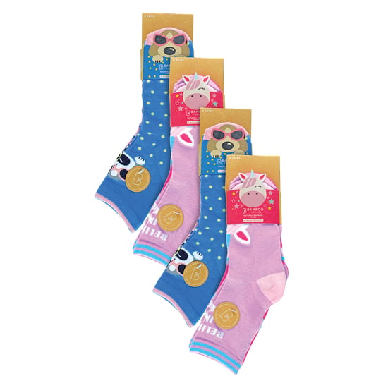 12er Pack Kinder Bambus Neuheiten Knöchelsocken mit lustigen Mustern für den Alltag - Image 2