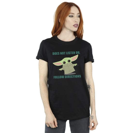 Star Wars - "The Mandalorian Does Not Listen" T-Shirt für Damen (Schwarz) - Image 1