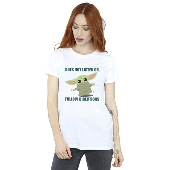 Star Wars - "The Mandalorian Does Not Listen" T-Shirt für Damen (Weiß) - Image 1