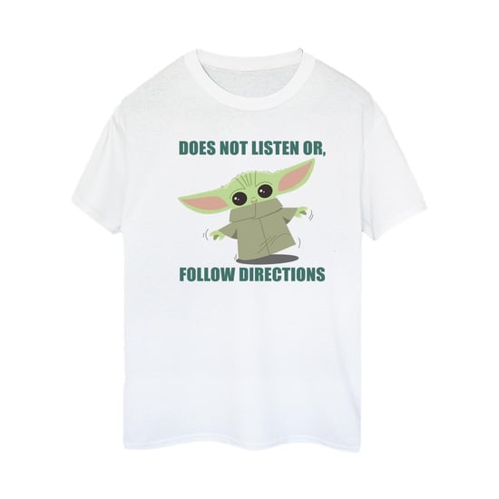Star Wars - "The Mandalorian Does Not Listen" T-Shirt für Damen (Weiß) - Image 2