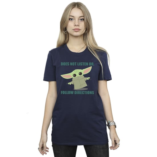 Star Wars - "The Mandalorian Does Not Listen" T-Shirt für Damen (Marineblau) - Image 1