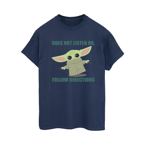 Star Wars - "The Mandalorian Does Not Listen" T-Shirt für Damen (Marineblau) - Image 2