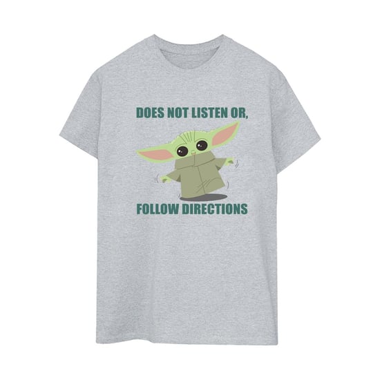 Star Wars - "The Mandalorian Does Not Listen" T-Shirt für Damen (Grau) - Image 2