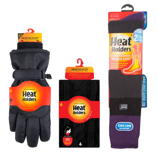 Damen Ski Set Halswärmer Handschuhe & Thermo Ski Socken Winterbekleidung - Image 2
