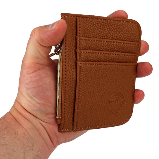 Damen Kunstleder Kartenhalter Slim Wallet mit mehreren Kartenfächern, kompaktes Design - Image 3