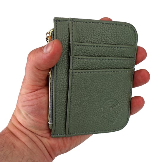 Damen Kunstleder Kartenhalter Slim Wallet mit mehreren Kartenfächern kompakte Gestaltung - Image 3