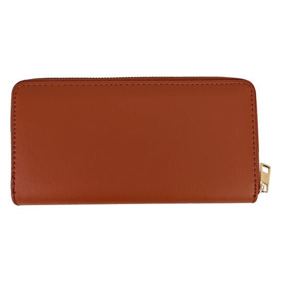 Damen Kunstleder Geldbörse Große Texturierte Tasche mit Metall-Detail Organizer - Image 2