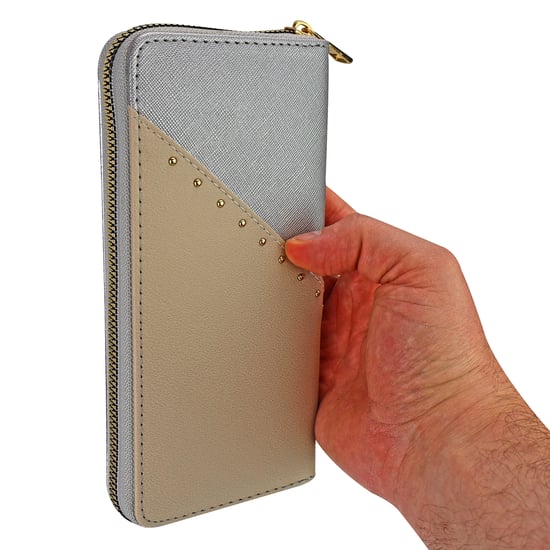 Damen Kunstleder Geldbörse Große Paneel Geldbörse Karten Münz Organizer - Image 4