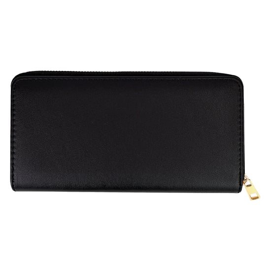 Damen Kunstleder Geldbörse Große Strukturierte Tasche mit Metalldetails Organizer - Image 2