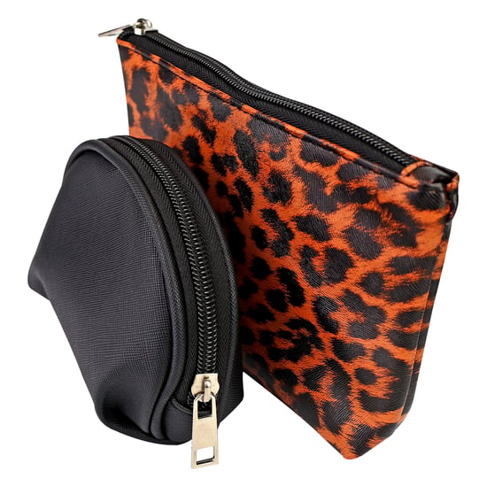 3-teiliges Damen Kosmetikbeutel-Set mit Leopardenmuster - Make-up- und Toilettenreise-Taschen - Image 4