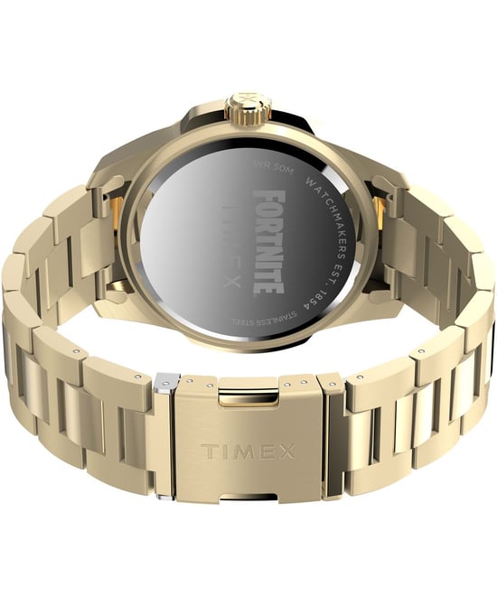 Timex X Fortnite Essex Gold Herren Armbanduhr TW2Y47200 - Image 4