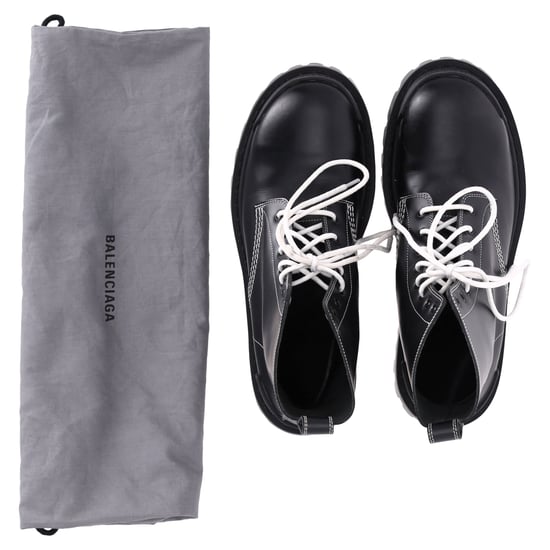 Balenciaga Stivaletti Strike Schnürstiefel aus schwarzem Leder - Image 6