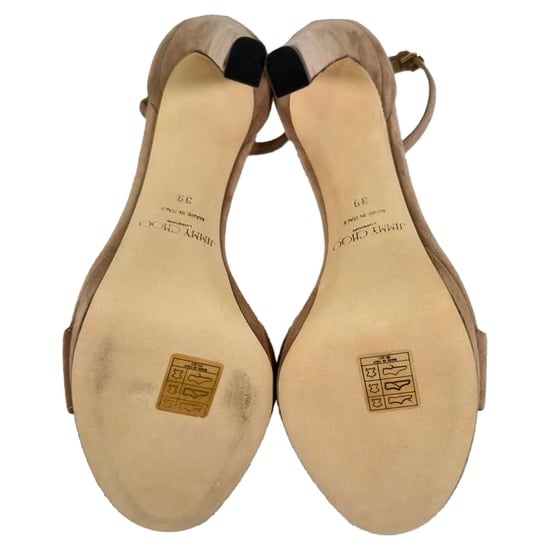 Jimmy Choo Misty 120 Knöchelriemen Sandaletten mit Absatz aus braunem Wildleder - Image 6