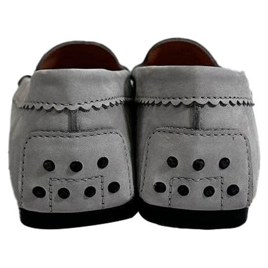 Tod's Fringed Slipper aus grauem Wildleder - Image 3