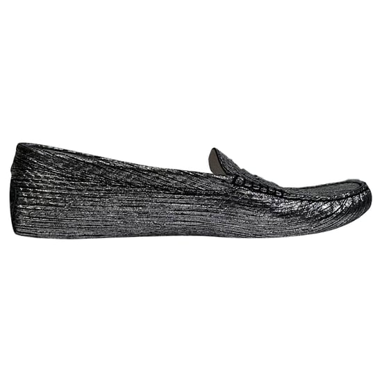 Tod's Mokassins mit Metallic-Details aus silbernem Leder - Image 1