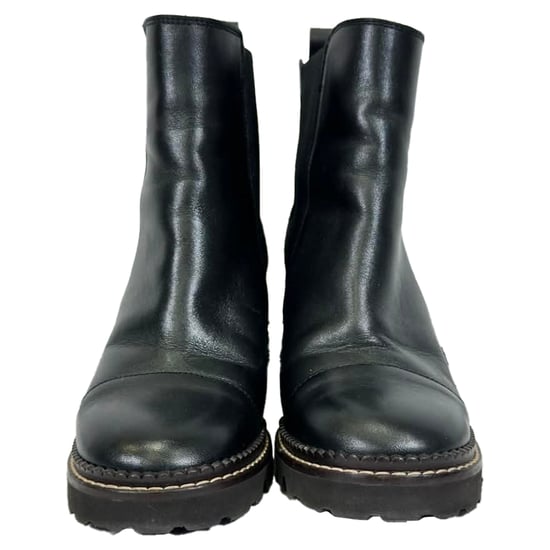 See by Chloé Mallory Lackierte Chelsea Boots aus schwarzem Leder - Image 2