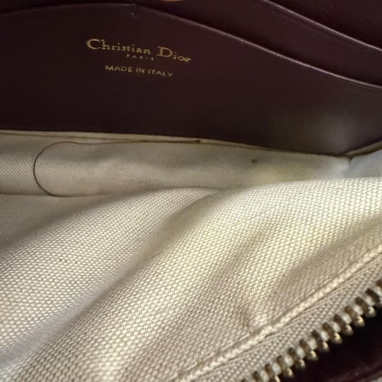 Dior Saddle Oblique Wallet on Chain aus burgunderrotem Canvas - Image 4