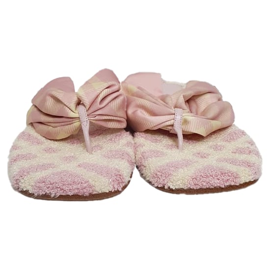 Burberry Check-Muster Druck Offene Zehen Ballerinas aus Pinkem Baumwollstoff - Image 2