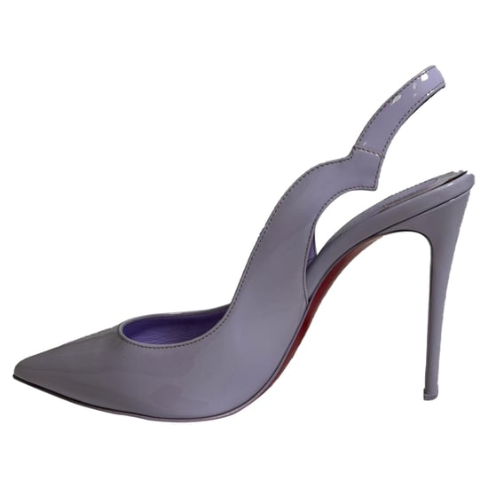 Christian Louboutin Hot Chick 100 Slingback-Pumps aus lila Lackleder - Image 5