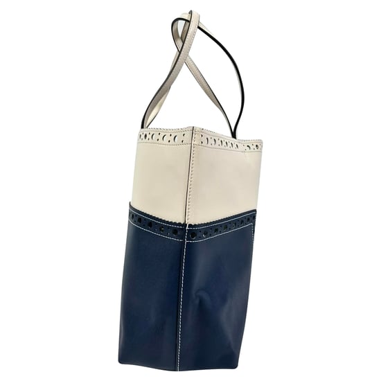 Tory Burch Brogue Tote Bag aus mehrfarbigem Leder - Image 2