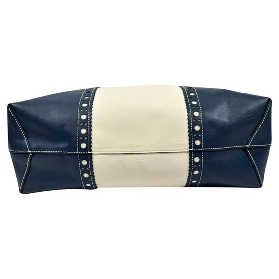 Tory Burch Brogue Tote Bag aus mehrfarbigem Leder - Image 3