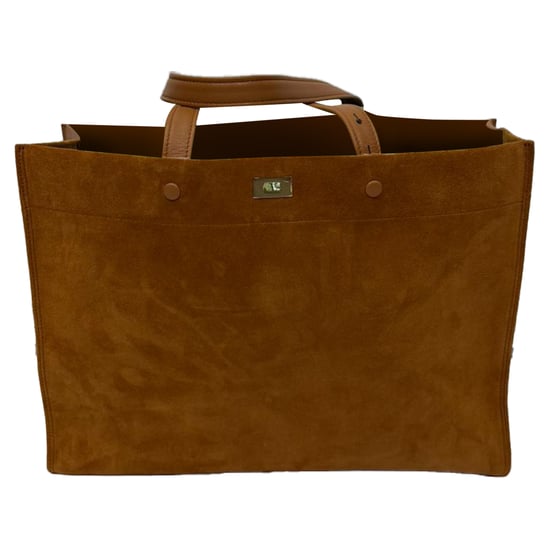 Anya Hindmarch Große Mortimer Tragetasche aus braunem Wildleder - Image 2