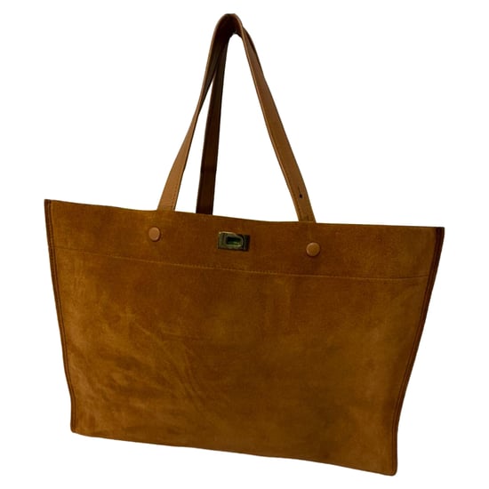 Anya Hindmarch Große Mortimer Tragetasche aus braunem Wildleder - Image 5