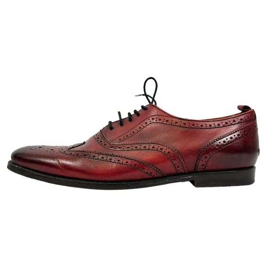 Burberry Schnür-Brogues aus burgunderfarbenem Leder - Image 3