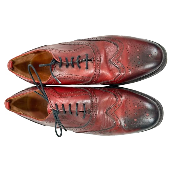 Burberry Schnür-Brogues aus burgunderfarbenem Leder - Image 4