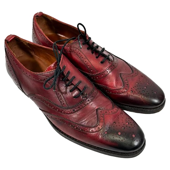 Burberry Schnür-Brogues aus burgunderfarbenem Leder - Image 5