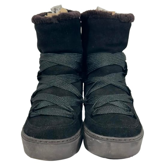 See by Chloé Charlee Schneestiefel mit Schurwoll-Futter aus schwarzem Wildleder - Image 2