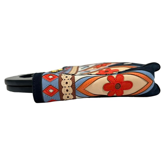 Tory Burch 2017 Appliqué Bermuda Tasche aus navyblauem Wildleder - Image 3