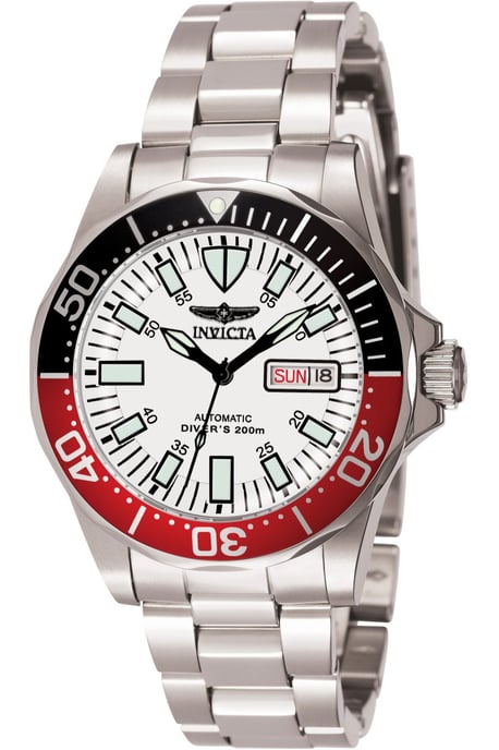 Invicta Signature 7044 Herrenuhr - Automatikwerk - Edelstahl mit weißem Zifferblatt - 40 mm - Image 1