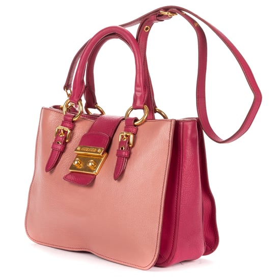 Two color Pushlock Tote Schultertasche - Image 2